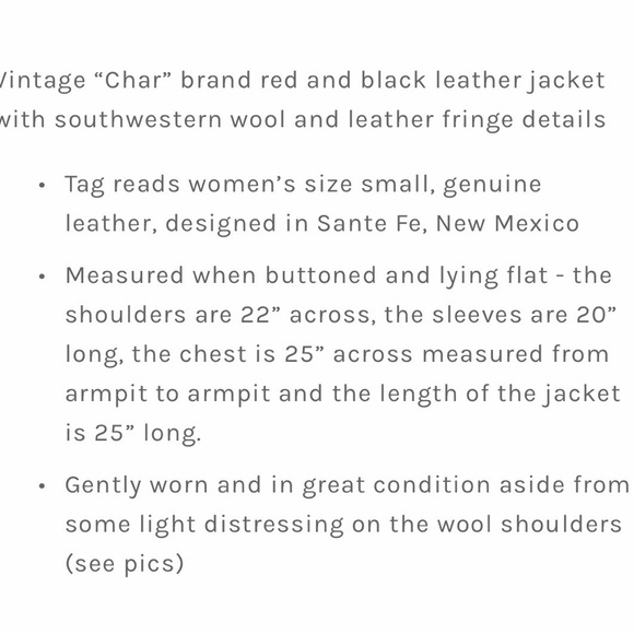 Vintage Char Leather and Wool Jacket - Picture 9 of 9